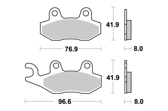 DAYTONA 955 (1999 - 2006) brakepads sintered offroad | SBS