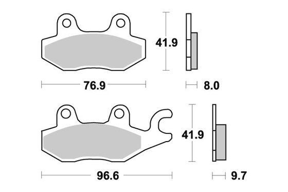 TROPHY 900 (1996 - 2003) brakepads ceramic | SBS