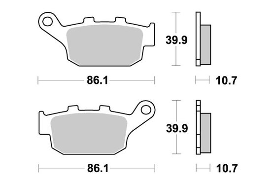 TIGER SPORT 660 (2022 - 2023) brakepads sintered rear | SBS