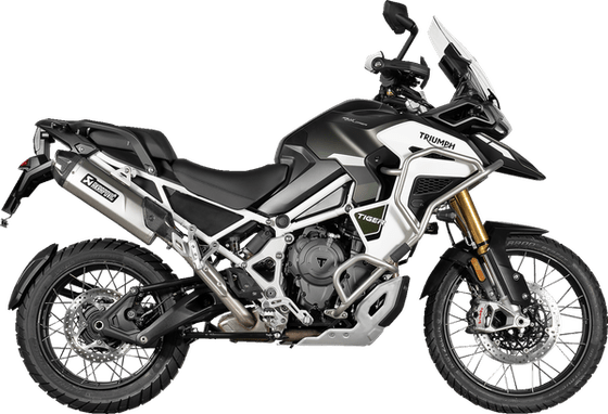 TIGER 1200 RALLY PRO (2022 - 2024) slip-on line muffler | AKRAPOVIC