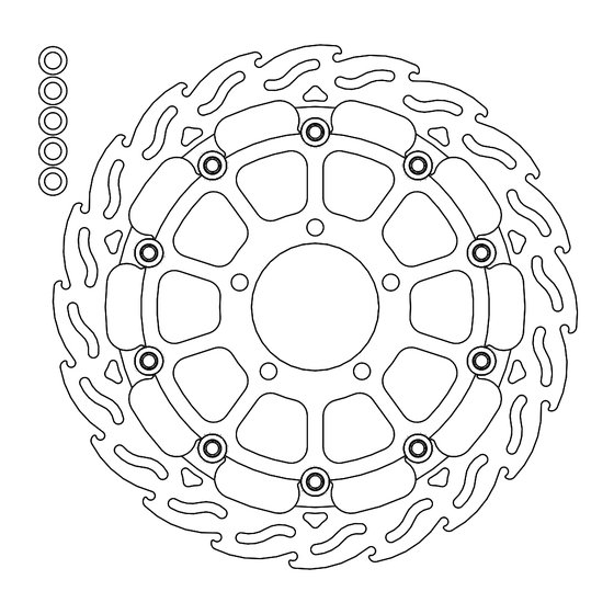 STREET SCRAMBLER 900 (2017 - 2022) flame floating brake rotor | MOTO-MASTER