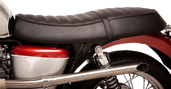 BONNEVILLE T100 (2000 - 2015) black vinyl seat cover | BRITISH CUSTOMS