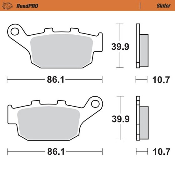 DAYTONA 650 (2005 - 2005) sintered rear brake pad | MOTO-MASTER