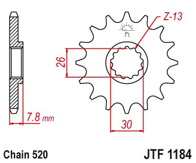 BONNEVILLE T100 (2015 - 2016) steel front sprocket | JT Sprockets