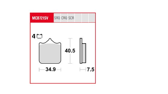 SPEED TRIPLE 1050 (2005 - 2016) sintered metal brake pad | TRW