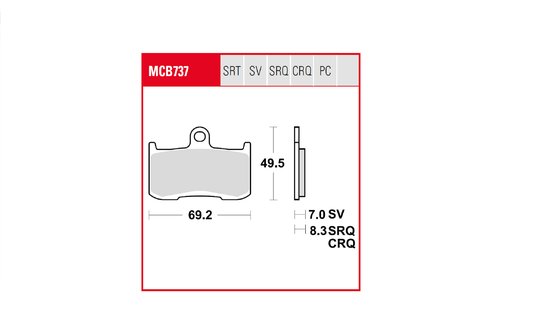 DAYTONA 675 (2006 - 2015) sintered metal brake pad | TRW