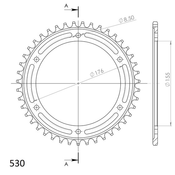 SPEED TRIPLE 1050 (2012 - 2015) supersprox / jt rear sprocket 2011.43 | Supersprox