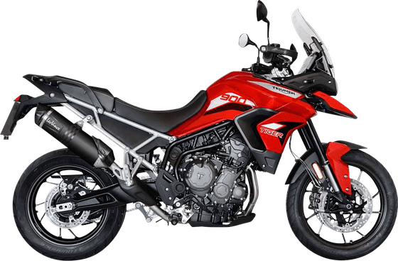 TIGER 900 RALLY PRO (2020 - 2022) lv one evo black edition slip-on muffler | LEOVINCE