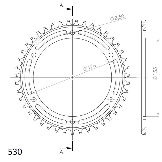 SPEED TRIPLE 1050 S (2016 - 2019) supersprox / jt rear sprocket 2011.42 | Supersprox