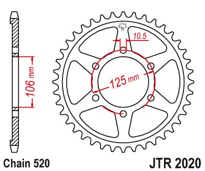 STREET SCRAMBLER 900 (2016 - 2021) steel rear sprocket | JT Sprockets