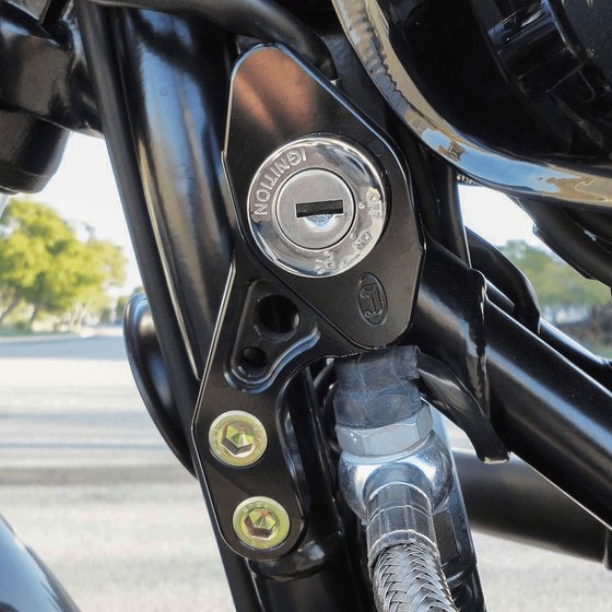 BONNEVILLE T100 (2001 - 2019) right side black ignition switch relocation bracket | JOKER MACHINE