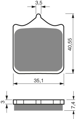 SPEED TRIPLE 1050 (2008 - 2015) goldfren brake pads 177 ceramic carbon s3 1pair = 4small | Goldfren