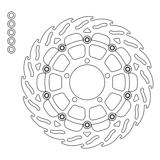 STREET TWIN 900 (2016 - 2020) flame floating brake rotor | MOTO-MASTER