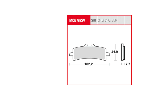 SPEED TRIPLE 1050 R (2012 - 2015) sintered metal brake pad | TRW