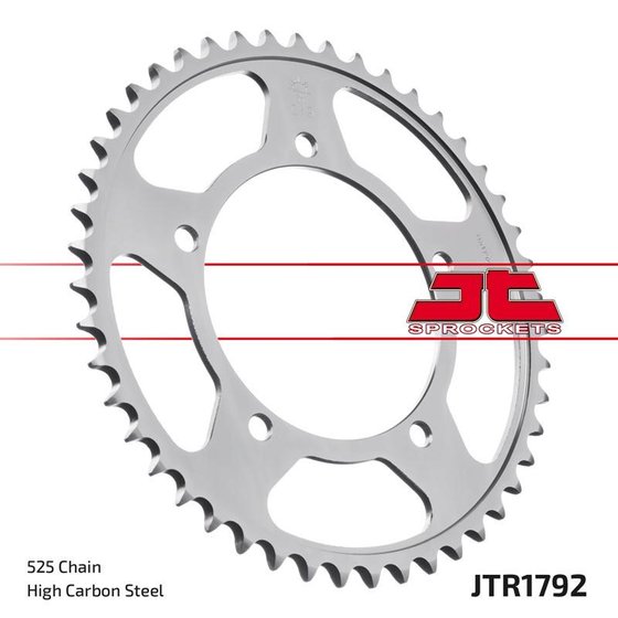 BONNEVILLE T100 (2000 - 2015) rear steel sprocket - 43 teeth, 525 pitch, black | JT Sprockets