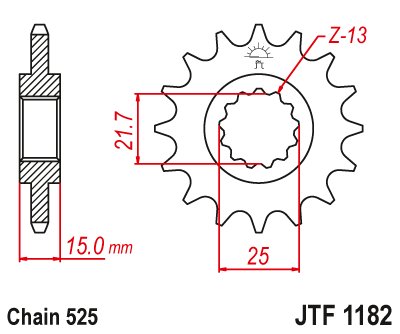 DAYTONA 650 (2005 - 2005) steel front sprocket | JT Sprockets