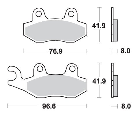 DAYTONA 955 (1999 - 2006) brakepads sintered offroad | SBS