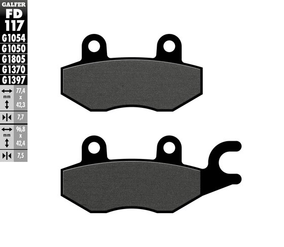 THRUXTON 1200 RS (2020 - 2022) semi-metal brake pad | GALFER