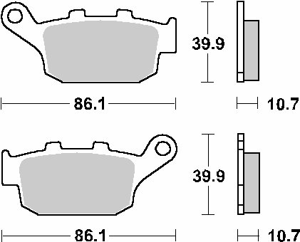 TIGER 800 XRX (2015 - 2020) brakepads ceramic | SBS