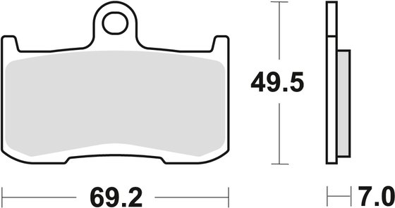 TIGER 1050 (2007 - 2020) sintered metal brake pad for street performance | TRW