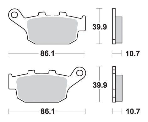 TIGER SPORT 660 (2022 - 2023) brakepads sintered rear | SBS