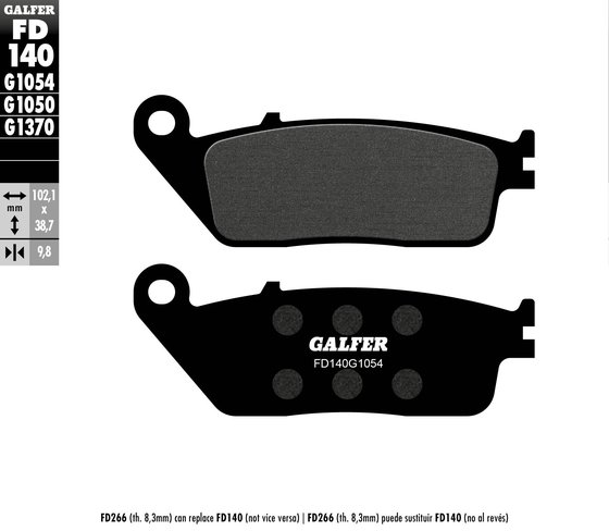 SPEEDMASTER (2003 - 2015) semi-metal brake pads for front (honda/triumph) | GALFER