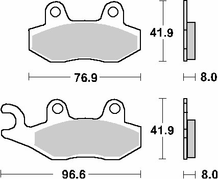 SPEED TRIPLE 1050 S (2016 - 2020) brakepads sintered rear | SBS