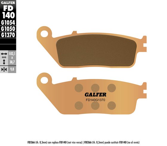 BONNEVILLE T100 (2000 - 2015) street sinter brake pad | GALFER