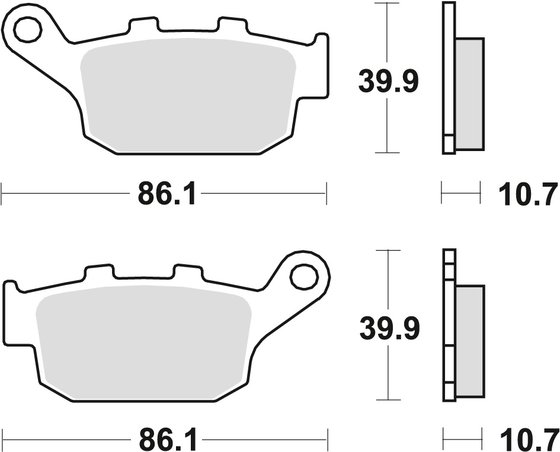 DAYTONA 675 (2006 - 2015) allround organic brake pad | TRW