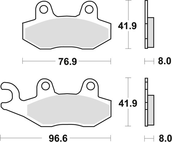 DAYTONA 900 SUPER (1994 - 1996) allround organic standard brake pad | TRW