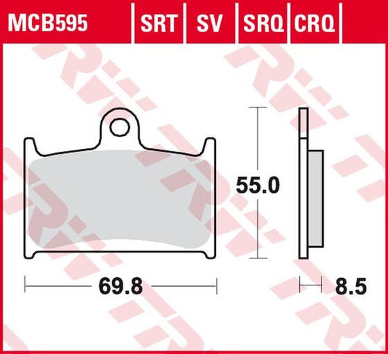 DAYTONA 900 (1994 - 1996) trq brake pad sintered race | TRW