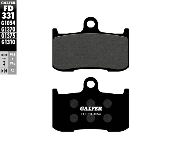 STREET TRIPLE 675 R (2009 - 2016) semi-metal front brake pads | GALFER