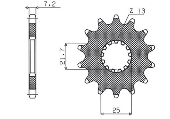 STREET TRIPLE 765 S (2017 - 2021) 17t 525 pitch black steel front replacement sprocket | SUNSTAR SPROCKETS