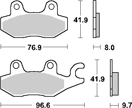 DAYTONA 900 SUPER (1994 - 1998) brakepads ceramic | SBS