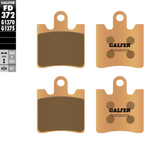 TROPHY 1200 (1996 - 2017) street sinter brake pads for yamaha (front) | GALFER