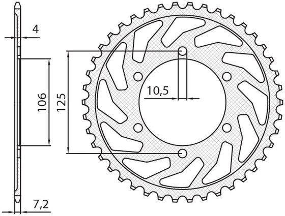 STREET TRIPLE 675 (2006 - 2016) rear sprocket | SUNSTAR SPROCKETS