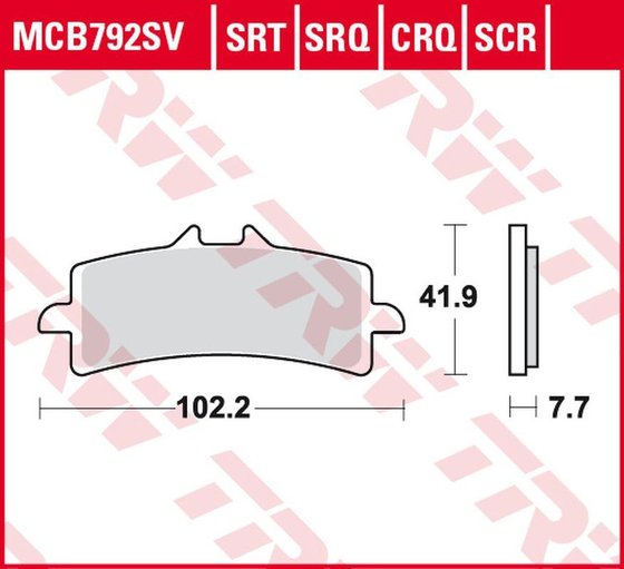 SPEED TRIPLE 1050 R (2012 - 2015) sintered metal brake pad | TRW