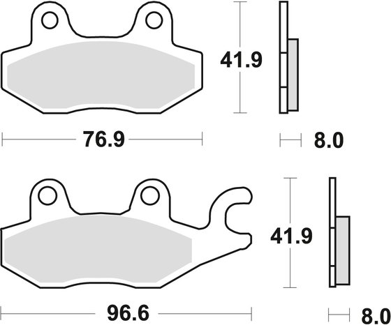 TIGER 900 (1993 - 2001) allround organic standard brake pad | TRW