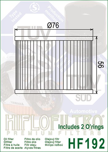 SPEED TRIPLE 900 (1994 - 1996) "hiflo" alyvos filtras hf192 | Hiflofiltro