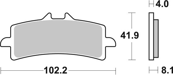 DAYTONA 675 R (2011 - 2018) stabdžių kaladėlės dual carbon | SBS