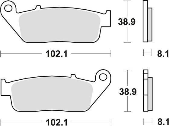 THRUXTON 865 (2004 - 2016) universalios organinės standartinės stabdžių trinkelės | TRW