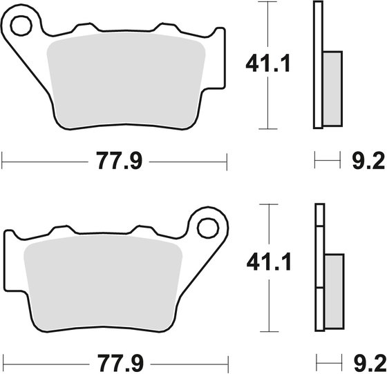 DAYTONA 675 (2006 - 2016) universalios organinės stabdžių trinkelės | TRW