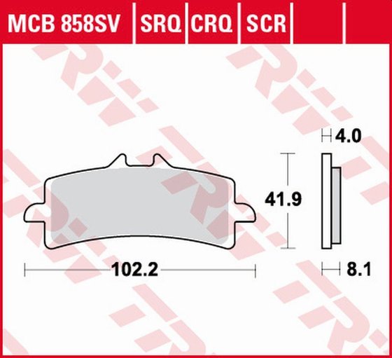 DAYTONA 675 R (2011 - 2016) stabdžių trinkelės | TRW