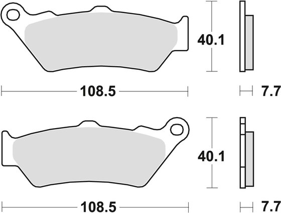 ROCKET 3 ROADSTER (2010 - 2016) universalios organinės standartinės stabdžių trinkelės | TRW