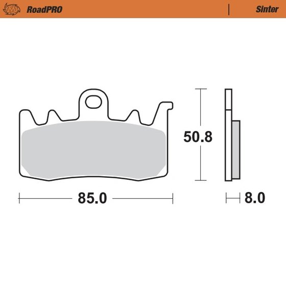 STREET TRIPLE 765 R (2019 - 2020) sintered front brake pad | MOTO-MASTER