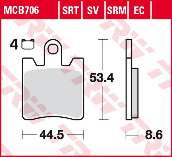 TROPHY 1200 (2013 - 2014) sintered metal brake pad | TRW