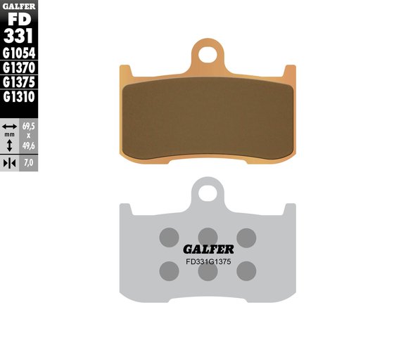 DAYTONA 675 (2006 - 2015) sport sinter front brake pads | GALFER