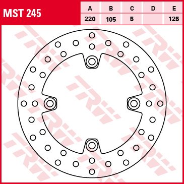 DAYTONA 955 (1999 - 2006) fixed rear brake rotor - 220 round shape | TRW